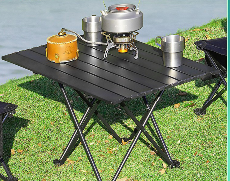 Outdoor Camping Table Folding Picnic Ultra-light Stall Portable Roll_voghion.com