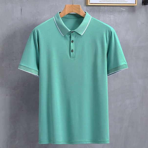 Herrenbekleidung in Übergröße, Sommer, neues kurzärmliges Poloshirt für Herren, dünn, Übergröße, lockeres Revers, kurzärmliges T-Shirt für Jungen_voghion.com