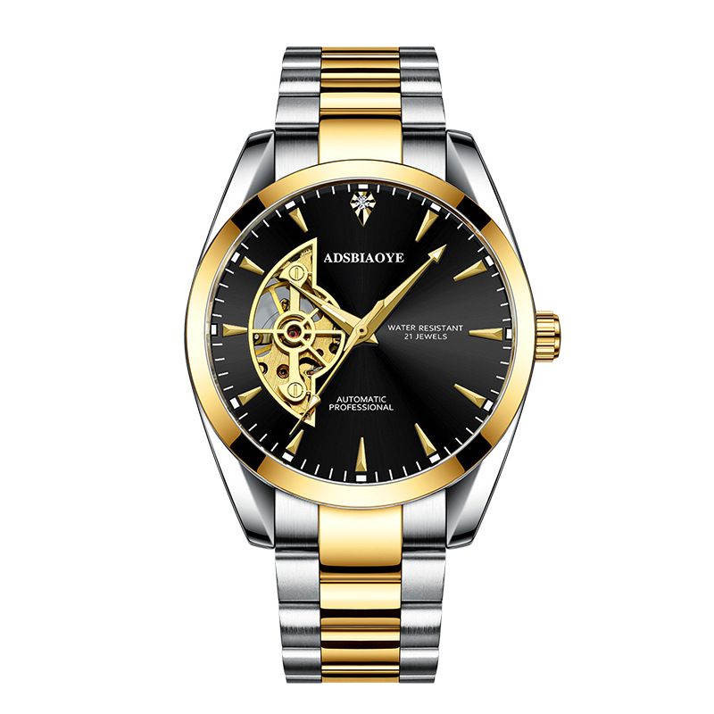 Orologio meccanico da uomo Aida Tourbillon impermeabile, completamente automatico, impermeabile, con fibbia a farfalla, fabbrica transfrontaliera_voghion.com