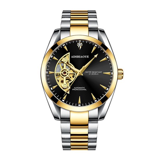 Orologio meccanico da uomo Aida Tourbillon impermeabile, completamente automatico, impermeabile, con fibbia a farfalla, fabbrica transfrontaliera_voghion.com