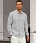 Herren Langarm Button-Down-Hemd Gestreift Casual Baumwolle Business Sommer Strand Hochzeit Kleid Hemden_voghion.com