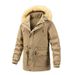 7988 Winter Hooded Men's Jacket Fleece Lined Thick Slim Fit Mid-Length Camouflage Cotton Coat For Men_voghion.com
