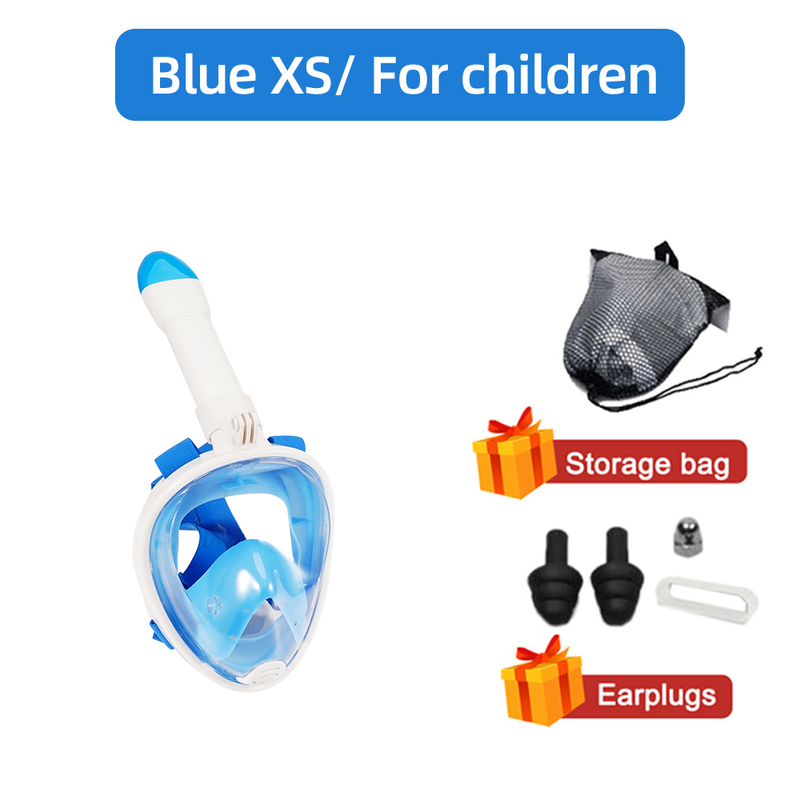 Máscara de natación completa para niños, máscara de buceo, respirador antivaho, respiración segura para niños y adultos._voghion.com