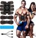 EMS Hydrogel Muscle Dreiteiliges Set Tragbare Weste Line Trainer Bauch Fitnessgerät Home Cervical Acupoint Patch_voghion.com