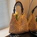 Sommer Stroh Für Frauen 2025 Neue Strand Urlaub Hohl Schulter Tote Gewebte Korb Tasche_voghion.com
