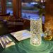 Rose Crystal Table Lamp - USB Rechargeable Wireless LED Lamp With 7 Color Changing Modes, Perfect For Hotel, Restaurant & Home Decor_voghion.com