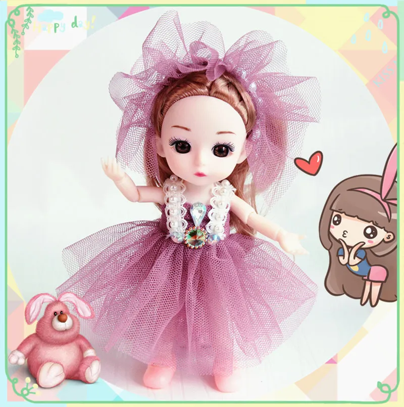 Nowa lalka zabawka 16cm lalka stawowa prezent dla dziewczynki prezent dla dzieci_voghion.com