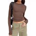 casual Long Sleeved Spring And Autumn Solid Color Slim Fitting Pullover T-shirt Women's Street Top_voghion.com