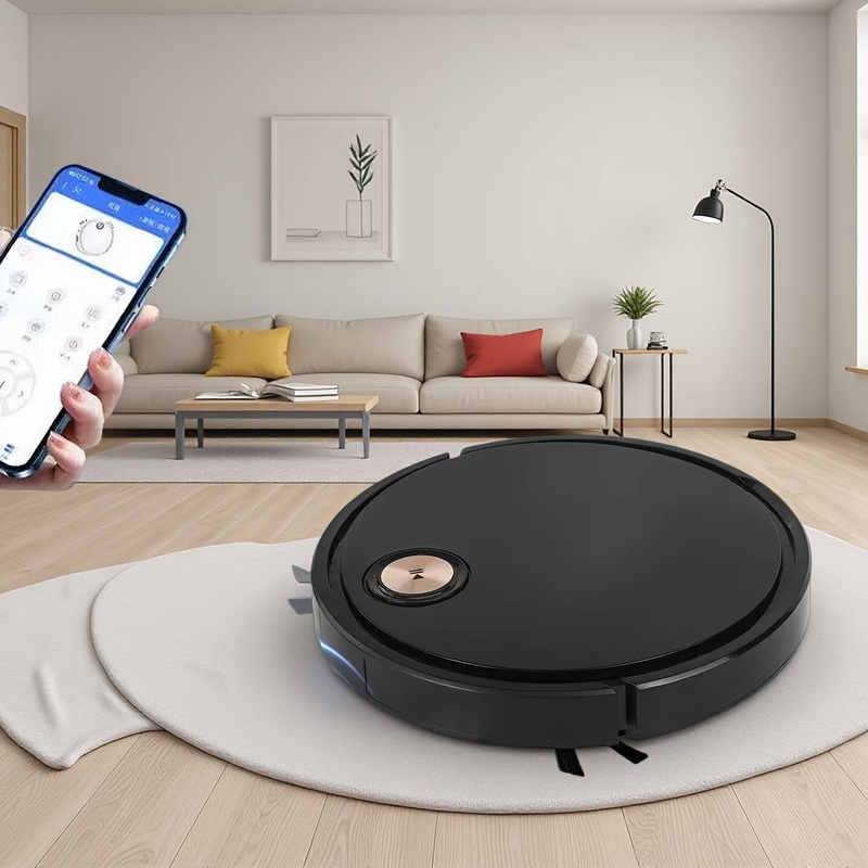 Robot de balayage télécommandé pratique, prend en charge la télécommande, reconnaît automatiquement les obstacles, convient à une utilisation à la maison et au bureau._voghion.com