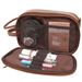 Kit da toilette da uomo - Grande borsa da viaggio in pelle PU impermeabile con organizer per la rasatura e scomparti multipli_voghion.com