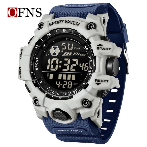 Orologio digitale impermeabile da uomo e da donna con retroilluminazione a LED, sveglia, cronometro, datario, orologio sportivo leggero per l'uso quotidiano_voghion.com