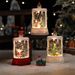 Christmas LED Water-Filled Candle Lantern Decor - Snowman & Tree & Santa Figurine Tabletop Decoration For Holiday Home Party Gift_voghion.com