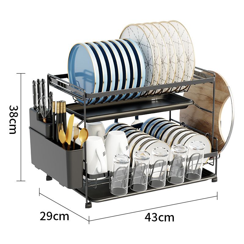 Portaoggetti per stoviglie da cucina, portaoggetti da banco, portapiatti, cestino, contenitore per stoviglie multifunzionale_voghion.com