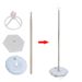 Hexagonal Balloon Stand With Adjustable Pole For Weddings, Parties, And Events – Durable Plastic Base For Indoor & Outdoor Use_voghion.com