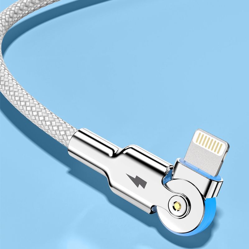 【 Store Hot Sale 】 Suitable For Ios 7/8/X/XR/11/12/13/14 ProMax Rotating Fast Data Cable, Mobile Charging Cable XS_voghion.com