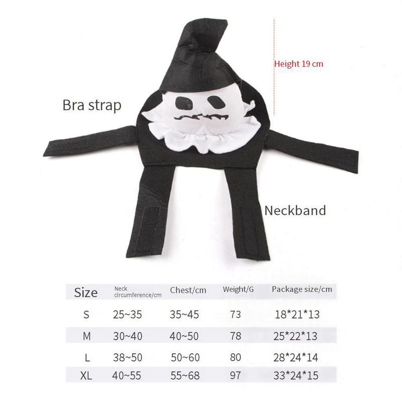 Halloweenský kostým pro psa na hrudi a zádech, proměna v ducha, dýně, vtipný halloweenský kreativní kostým pro domácí mazlíčky_voghion.com