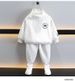 Boys' Fleece-Lined Hoodie Set – 100% Cotton Casual Two-Piece (8 Heights, Solid Colors)_voghion.com