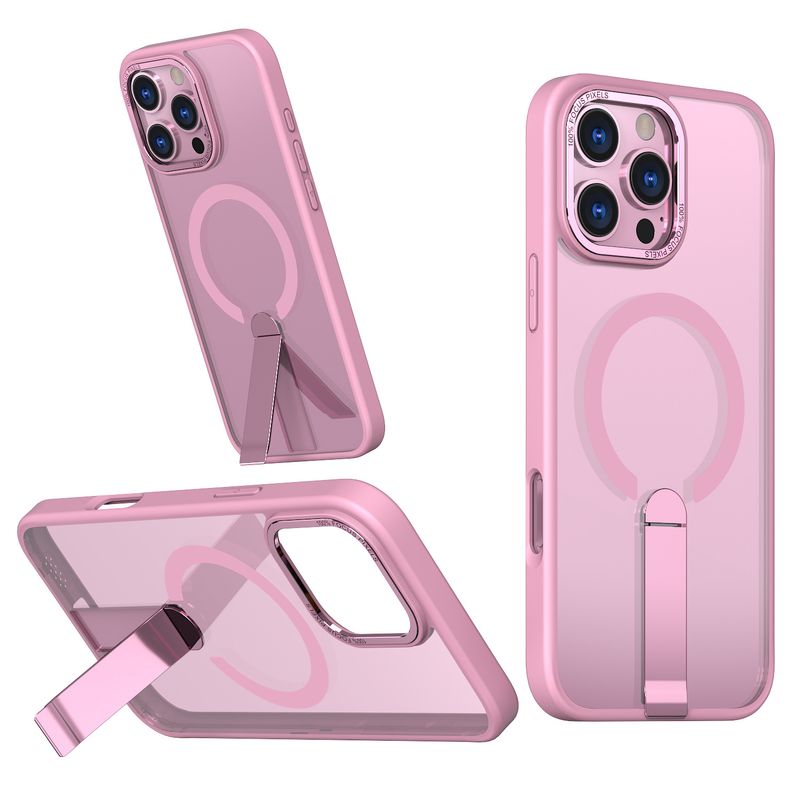 Phone Case & Covers New Product Suitable For IPhone16E Two In One Zinc Alloy Bracket Mobile Phone Case Magnetic Suction Anti Fall Shell_voghion.com