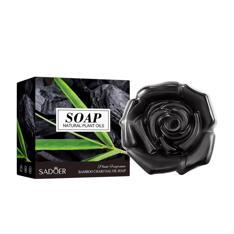 SADOER Bamboo Charcoal Essential Oil Handmade For Cleaning The Body Universal Soap_voghion.com