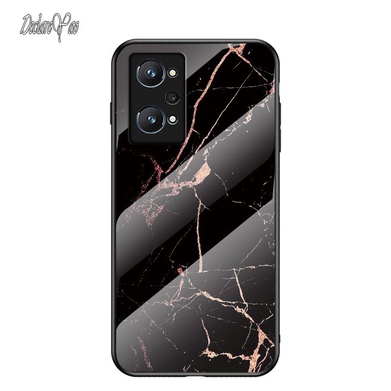 Realme V3 V5 V11 Q X housse DECLAREYAO Coque rigide en verre Ultra mince pour OPPO Realme XT X2 X7 X50 Pro Coque en verre trempé S_voghion.com