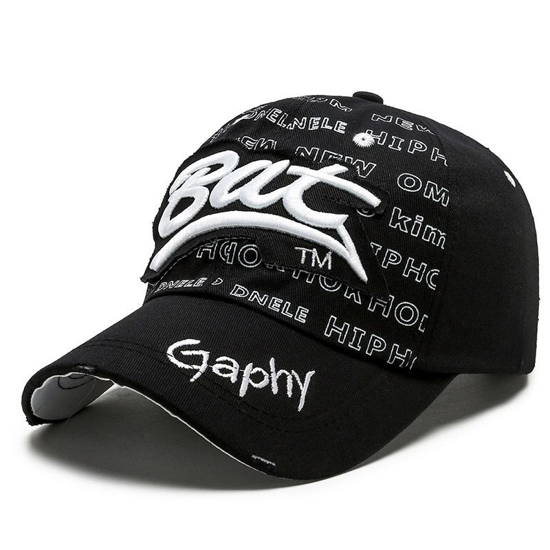 Women's Korean Versatile Youth Student Baseball Trendy Embroidered Letter Sunshade Duck Tongue Hat for Men_voghion.com