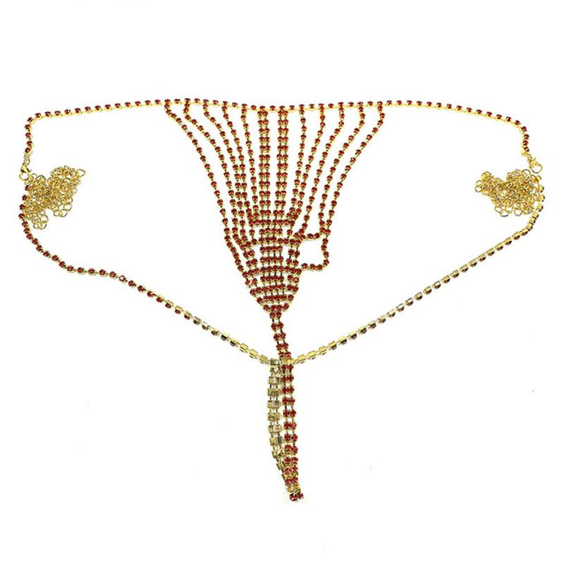 Seksi donje rublje s cirkonima, tange, kristalne bikini gaćice, trbuh, struk, tange, lančić za tijelo za žene_voghion.com