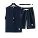 Ανδρικά ρούχα Temperament Ανδρικό απλό και ευέλικτο καλοκαιρινό νέο σορτς δημοφιλές γιλέκο αμάνικο γιλέκο casual κοστούμι_voghion.com