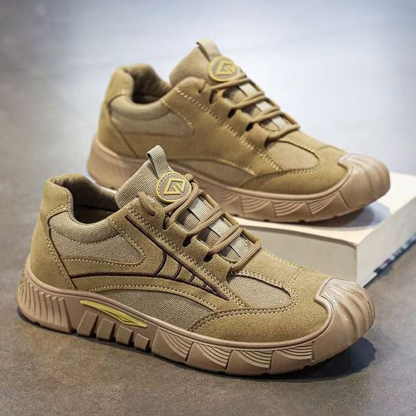 Men's Breathable Slip-On Work Shoes With Anti-Slip Rubber Sole For Summer, Lightweight Casual Sneakers For Walking, Tennis, And Outdoor Activities_voghion.com