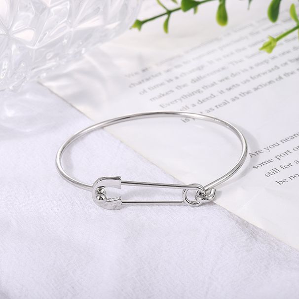 Simple open round bracelet fashionable personality wristband elastic adjustable women's jewelry jewelry_voghion.com