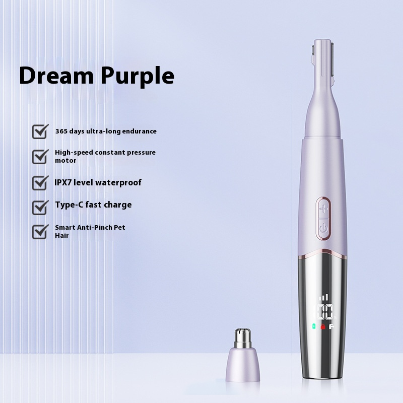 Multifunctionele elektrische wenkbrauwtrimmer en neustrimmer voor mannen en vrouwen - 2-in-1/3-in-1, waterdicht, op batterijen werkend verzorgingsapparaat_voghion.com