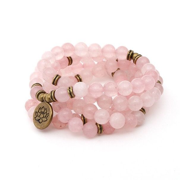 8mm 108 Pärlor Lotus Multi Circle Armband Livets Träd Hänge Halsband Tröja Kedja_voghion.com