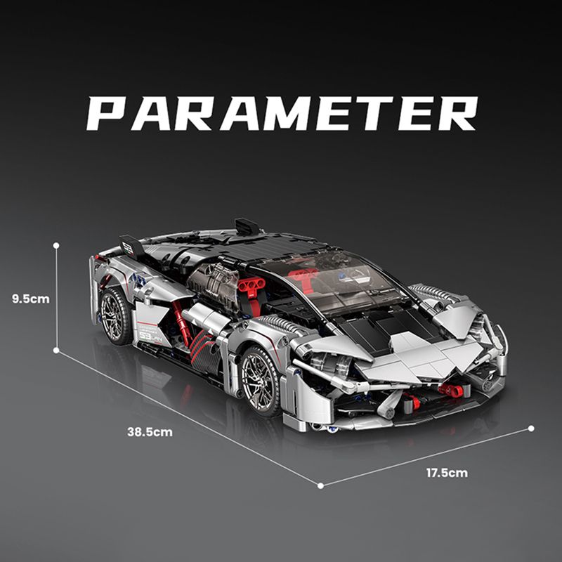 1278pcs Super Sport Racing Car Model Building Block Brick Educational Assembly Toy Children Boy Gift_voghion.com