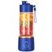Tragbarer Entsafter-Mixer mit 10 Klingen, 380 ml Fassungsvermögen, per USB wiederaufladbar, für Smoothies und Babynahrung – Blau/Pink (Optionen für Einzel-/Doppelbecher)_voghion.com