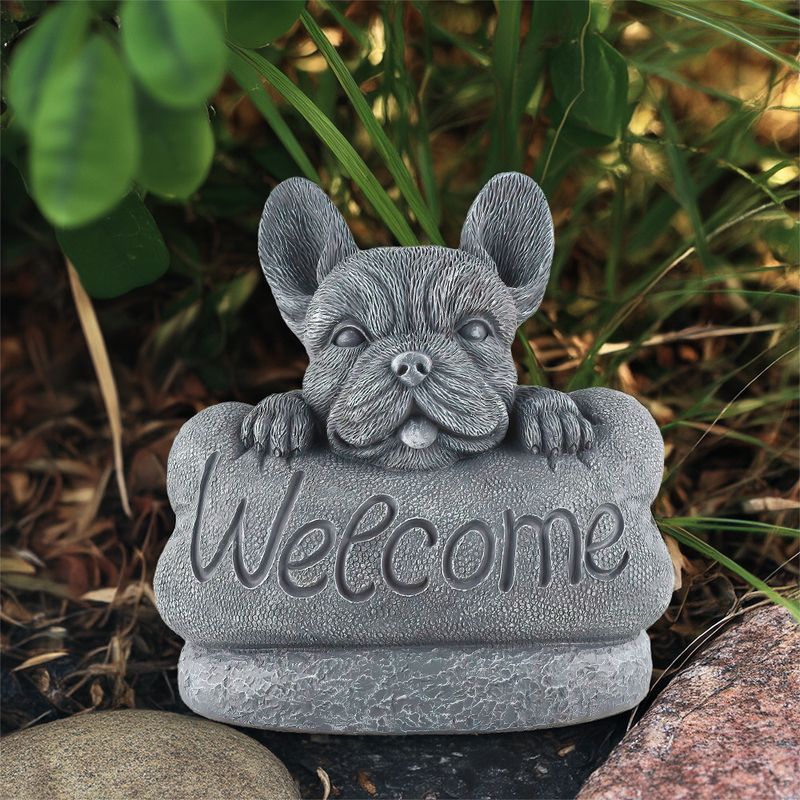 New Outdoor Garden Puppy Welcome Indicator Road Sign Ornament Yard Lawn Decoration_voghion.com
