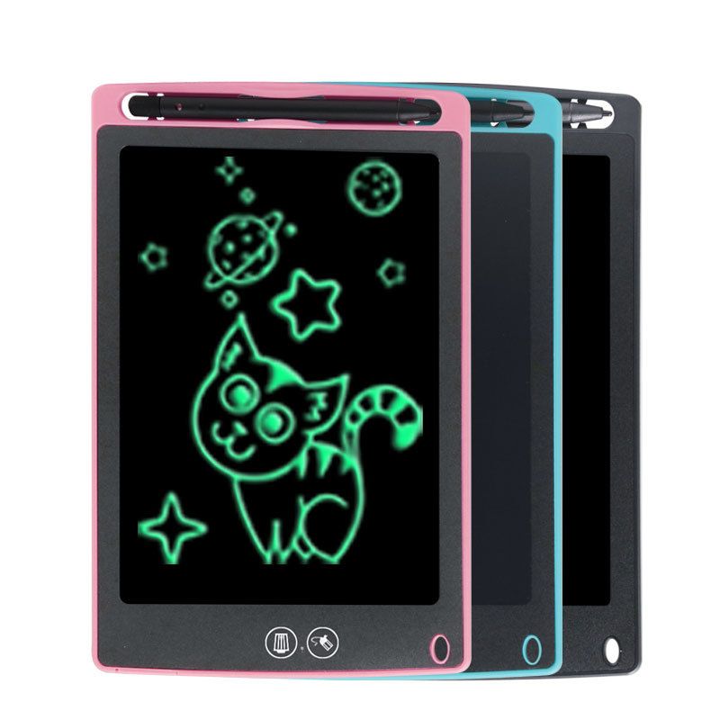 8,5-12 Zoll LCD-Schreibtablett mit teilweiser Löschung und Ein-Klick-Löschung, Farb- und Monochrom-Zeichenbrett für Kinder und Erwachsene_voghion.com