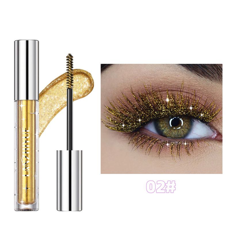 Mascara Shining Broken Diamond Heart Machine Mascara Sequins Flash Snow Waterproof Non Smudge Mascara_voghion.com