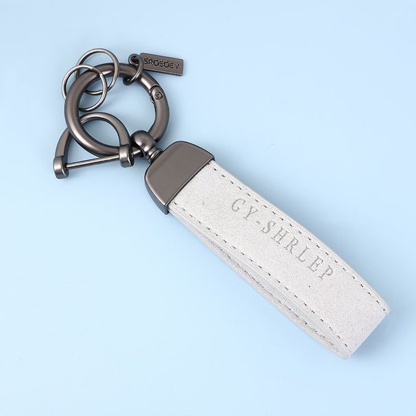 Porte-clés de voiture en daim, pendentif créatif, simple, pour hommes et femmes, cordon de suspension à la taille_voghion.com
