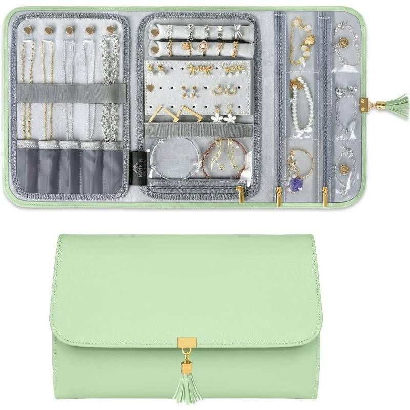 Designer fashion new folding jewelry bag travel portable jewelry storage bag multi-ring earrings jewelry bag_voghion.com