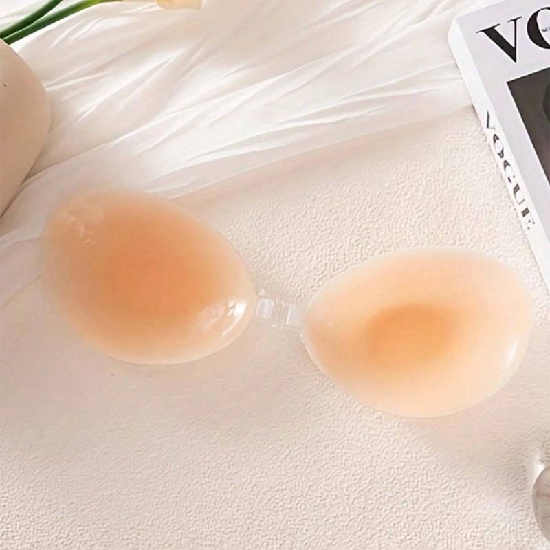 1 Pair Of Women's Waterproof Thickened Silicone Breast Petals For Small Breast Lift And Push-in, Especially For Wedding Photography_voghion.com