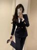 Gray Suit For Women, High-End Feel, 2025 Spring And Autumn New Casual Blazer, Student Formal Two-Piece Set_voghion.com