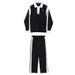 Unisex Casual Two-Piece Sweatshirt & Jogger Set - Trendy Long Sleeve Polo With Comfortable Lounge Pants For Streetwear & Everyday Wear_voghion.com