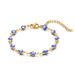 European And American Turkish Color Block Stainless Bracelet For Women Titanium Steel Round Evil Eye Necklace_voghion.com