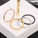 Anelli di coppia minimalisti in titanio sottile per donne, personalità trendy, in acciaio inossidabile, stile semplice, con coda._voghion.com