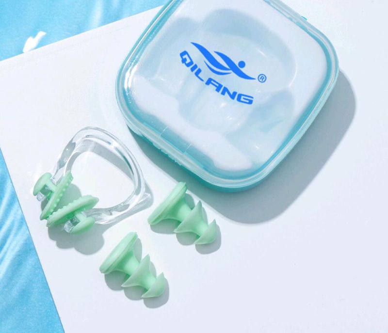 Swimming Earplugs Waterproof Non-Soundproof Adult Children Bathing Anti-Choking Nose Clip Professional Diving Ear_voghion.com