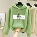 Women's Fleece-Lined Hoodie – Soft & Warm Pullover With Cartoon Print, Oversized Fit For Casual & Streetwear (M-XXL, 12 Colors & Patterns)_voghion.com