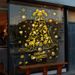 Adesivi per finestre a forma di albero di Natale statici di alta qualità - Set di 4 adesivi riutilizzabili per le feste (30x37 cm, finitura satinata oro/argento)_voghion.com
