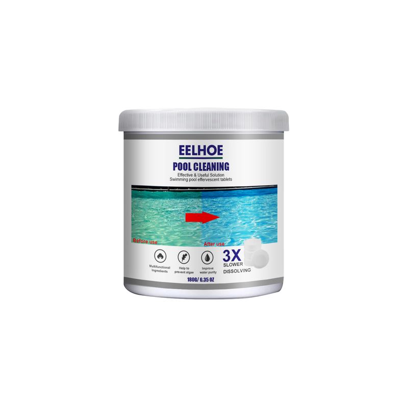 OUHOE Multifunctional Bucket Water Quality Swimming Pool Cleaning Effervescent Tablets_voghion.com