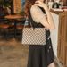 Women's Bags small bag spring and summer new women's bag printed hand held single shoulder shell bag V shaped retro women's bag_voghion.com