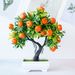 Simulazione albero da frutto Simulazione pianta bonsai piccola pianta in vaso Fiore di plastica Fortuna albero da frutto kumquat arancione_voghion.com