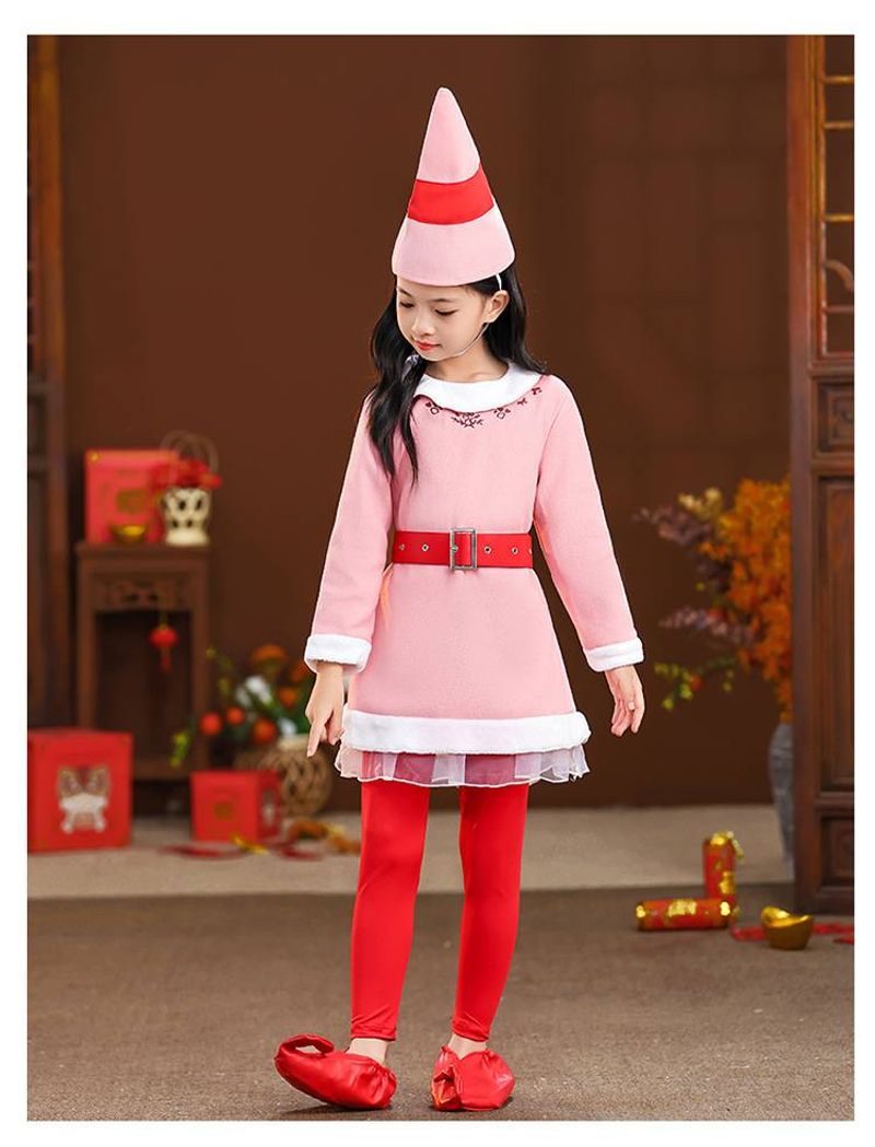 Christmas Children's Clothing Princess Dress Autumn and Winter Long Sleeve Thickened Elf Men's Performance Clothing_voghion.com